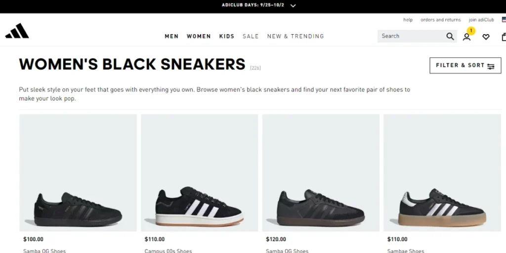 Black Sneakers for Women Black Sneakers for Women